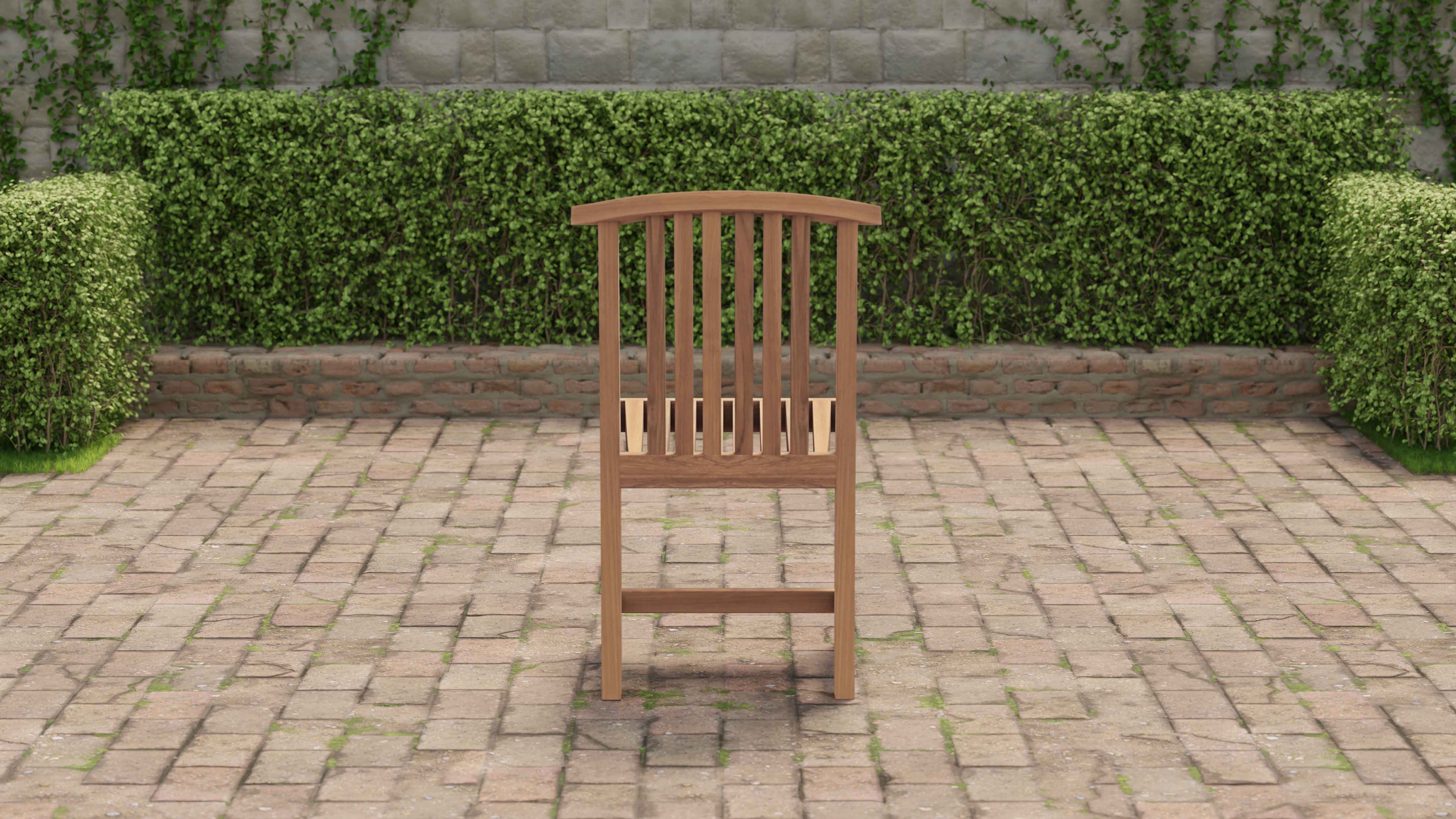 Winchester Teak Garden Dining Chair Rear View