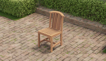 Winchester Teak Garden Dining Chair Overhead Perspective