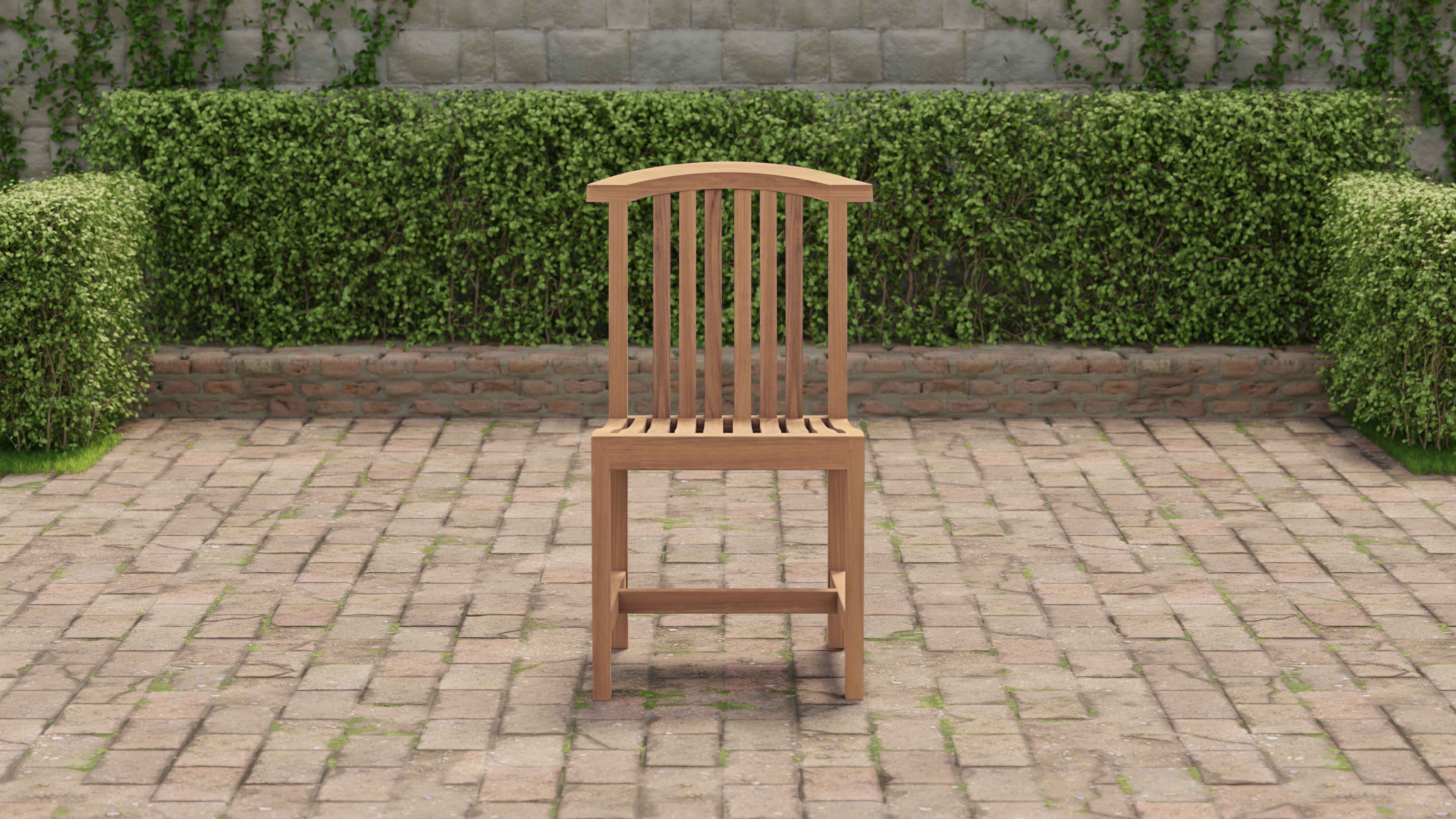 Winchester Teak Garden Dining Chair Front View