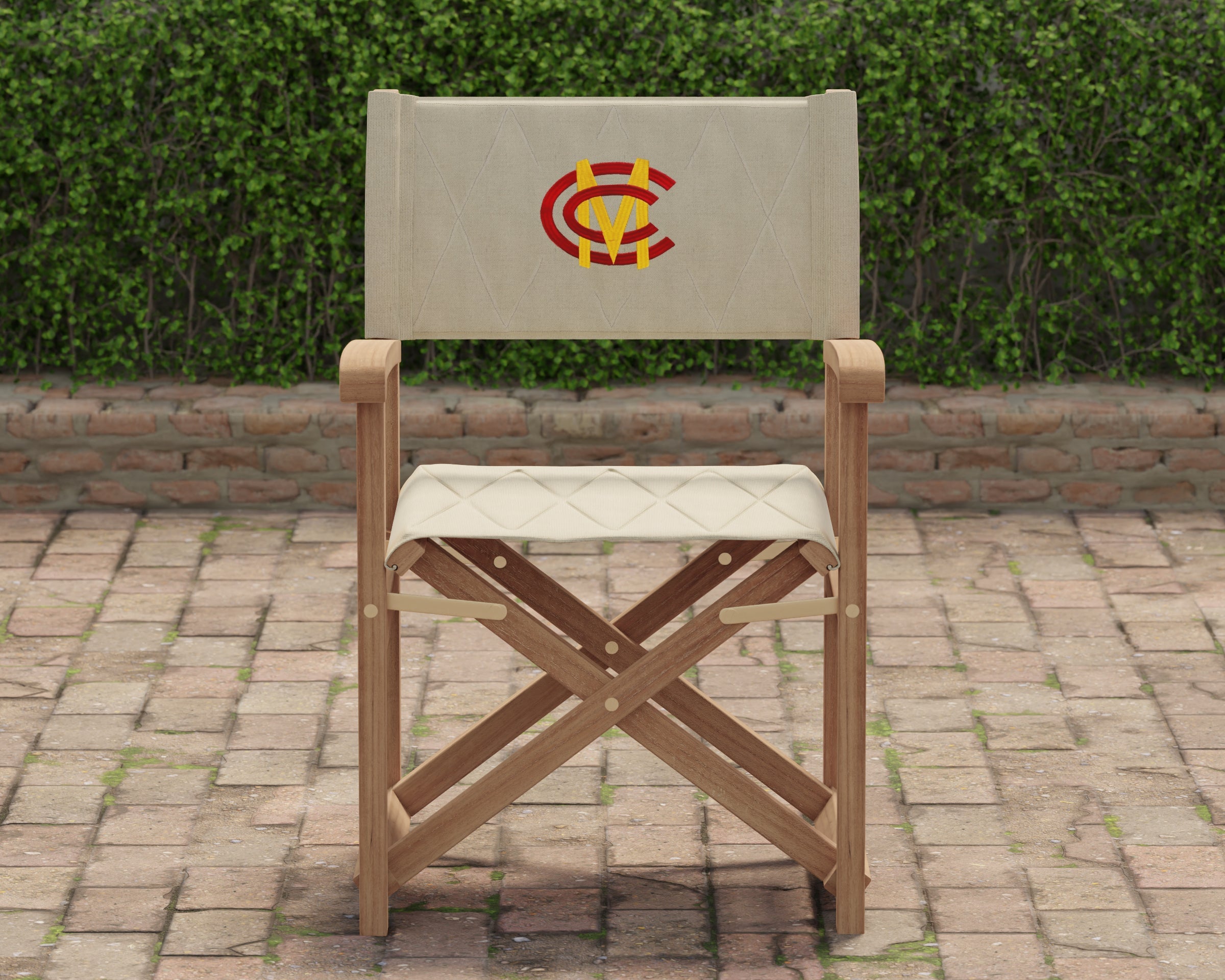 MCC Teak Directors Chair Front View