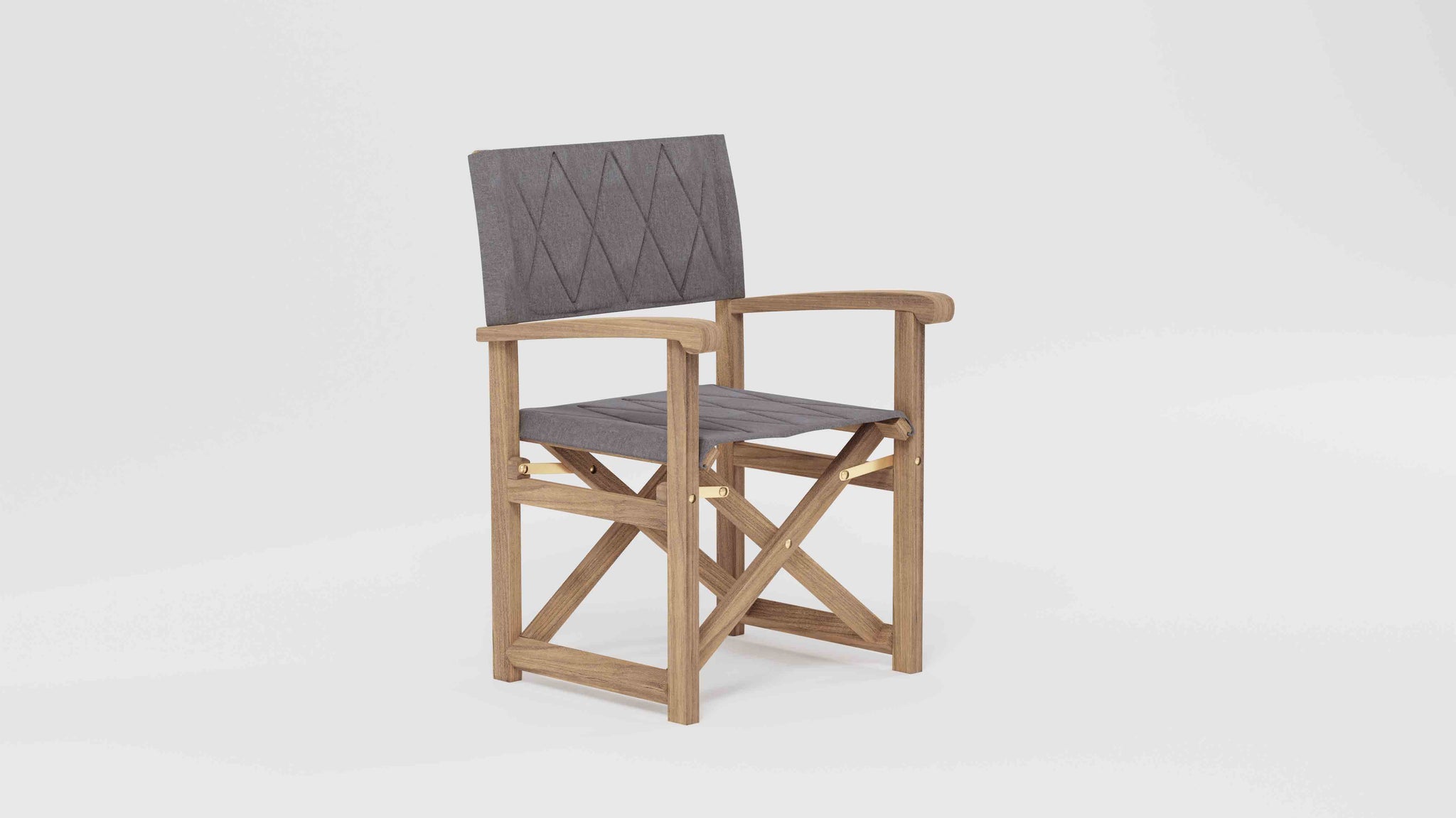 Folding Teak Directors Chair in Slate