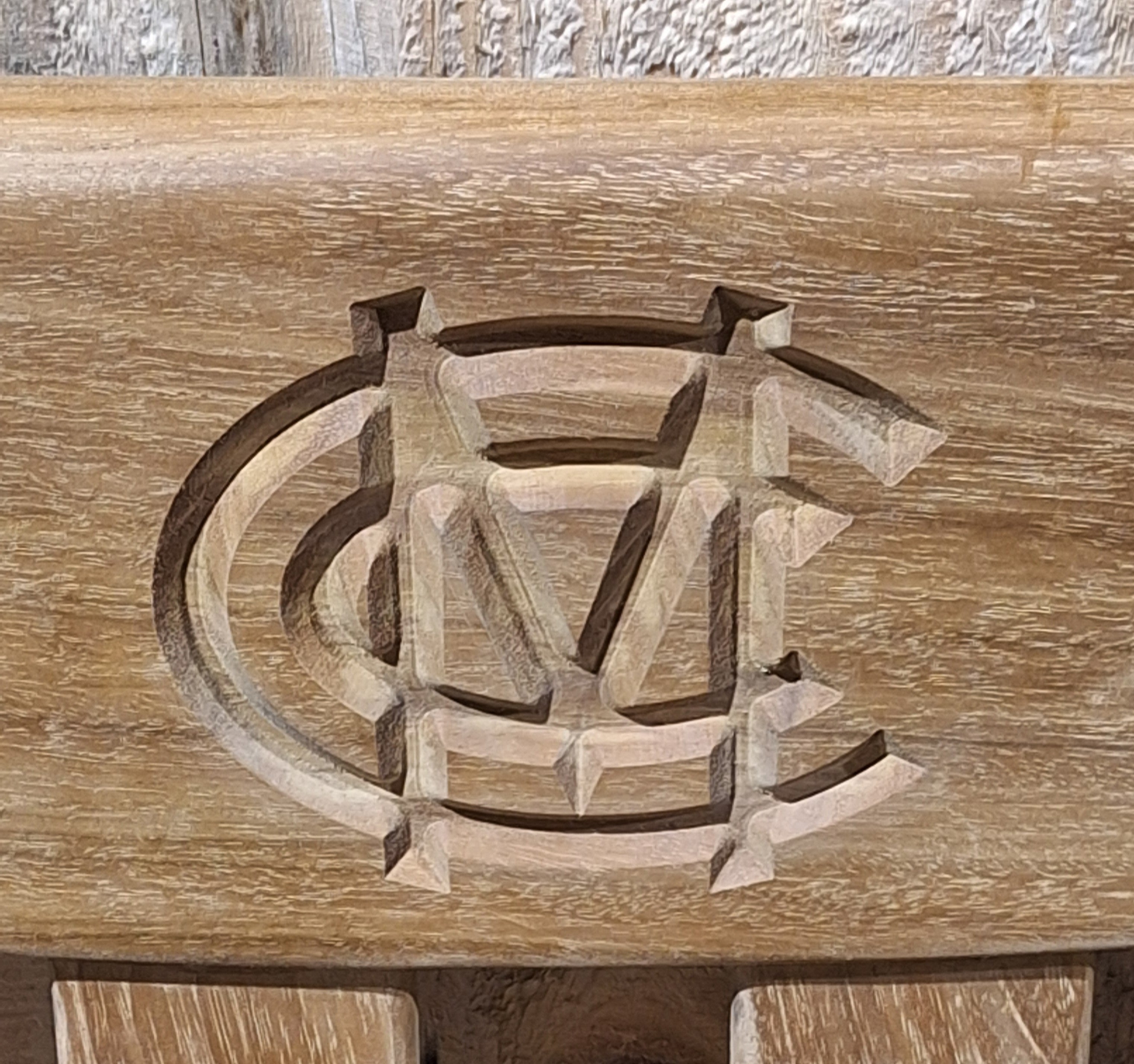 Close Up Detail of Engraved MCC Logo