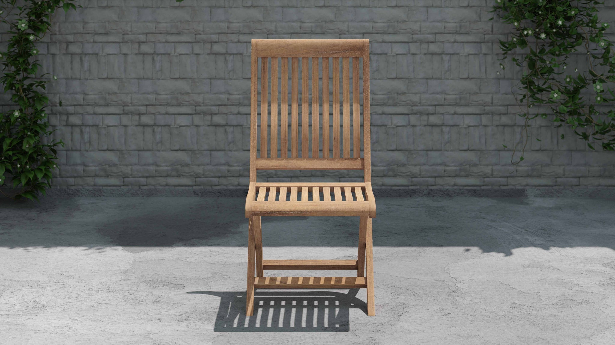 Ripon Teak Garden Dining Chair Front View