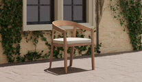 Windsor Teak Garden Carver Chair Front Angled View