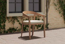 Windsor Teak Garden Carver Chair Front Angled View