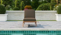 Teak Stacking Lounger with Optional Cushion & Pull Out Tray