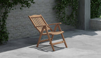 Lymington Teak Chair Fully Reclined