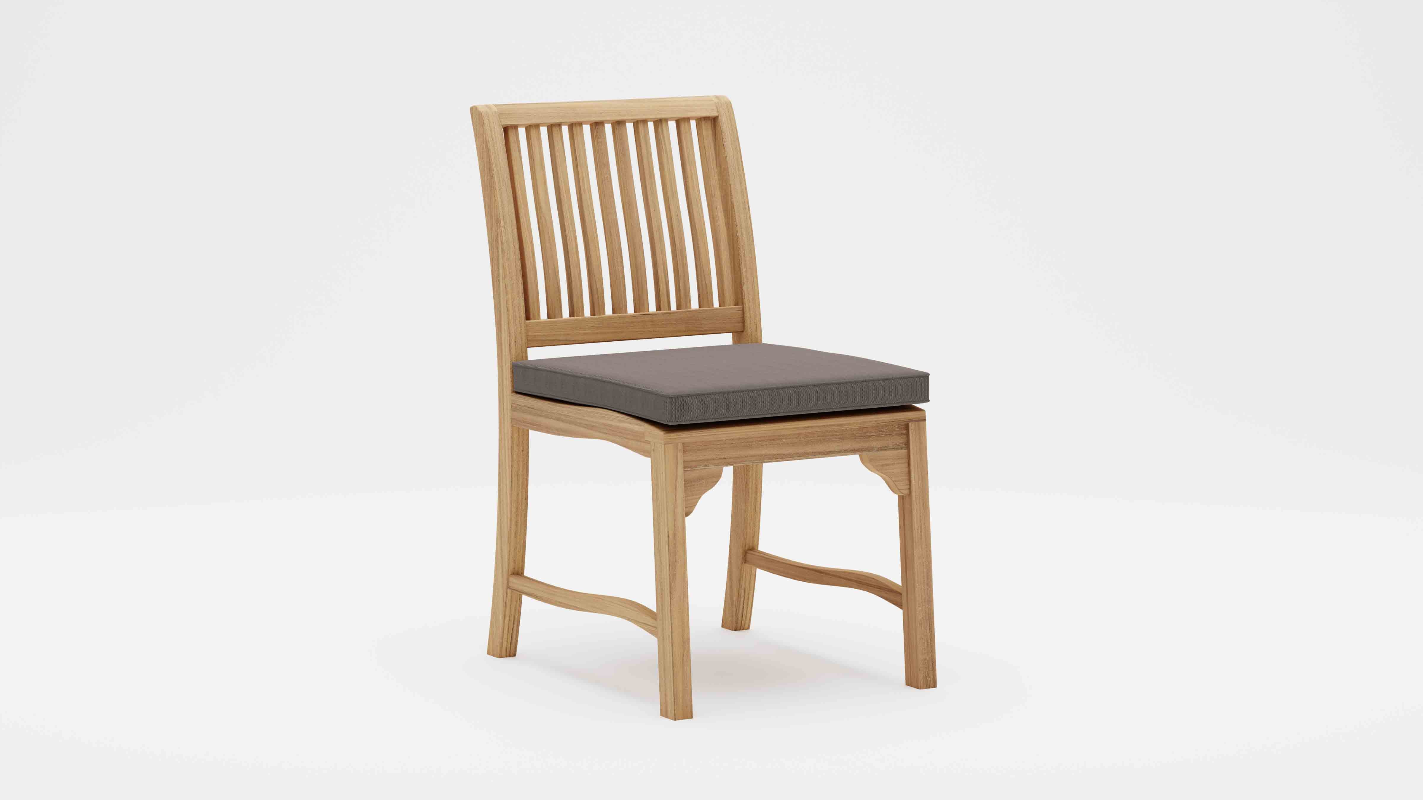 Guildford Teak Dining Chair with Light Grey Cushions