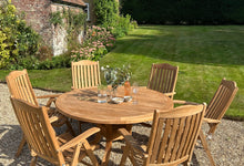 Garden Teak Pedestal Table - no parasol hole