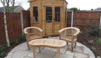 Gloucester Teak Coffee Table with 2 Gloucester Lounge Chairs