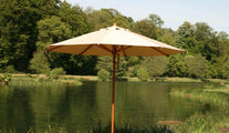 Round Garden Parasol in Ecru
