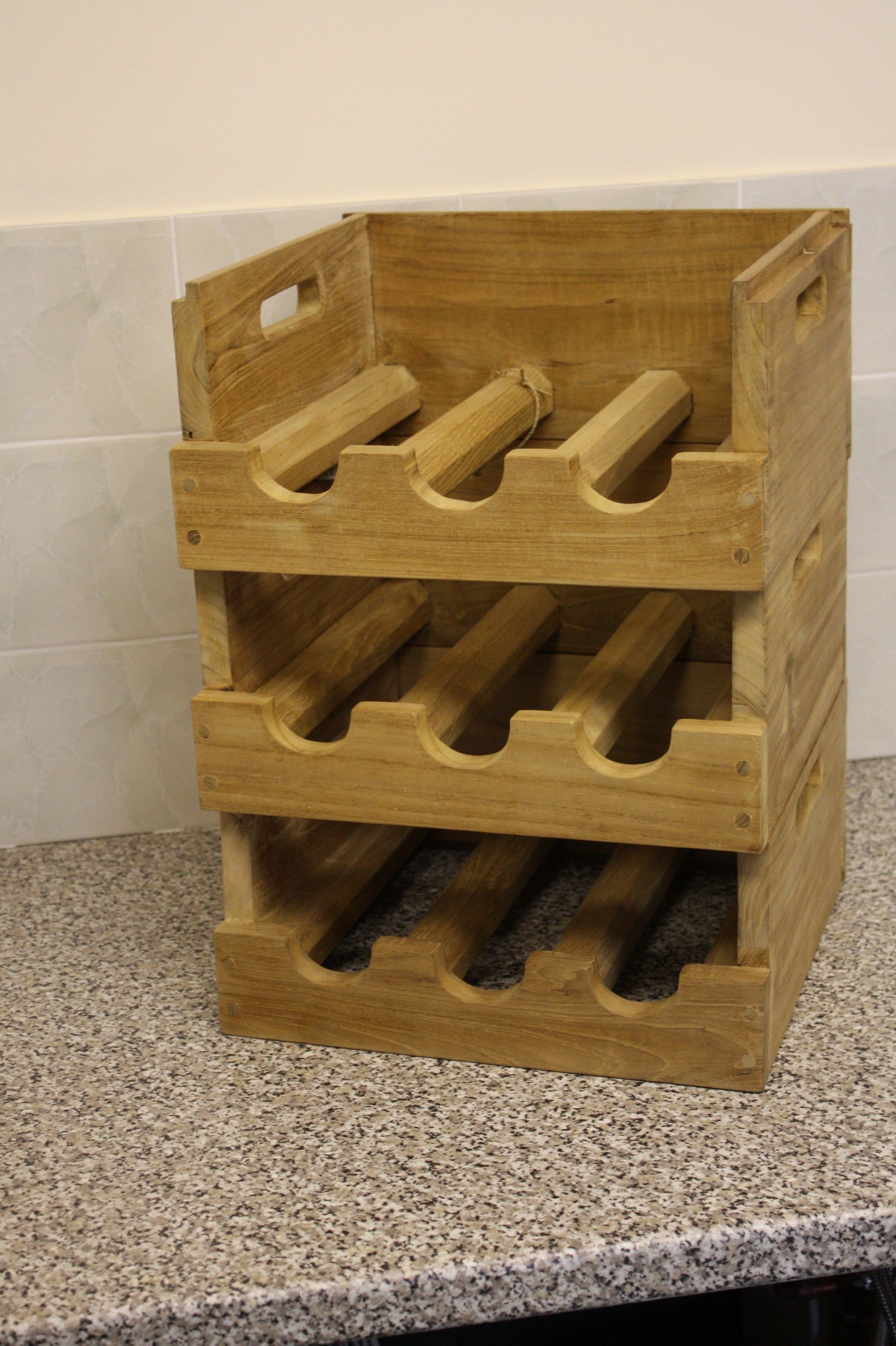 SALE - Teak Wine Rack