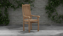 Teak Kensington Carver Chair Front Angled View