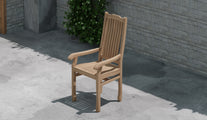 Kensington Teak Garden Carver Chair Overhead Perspective