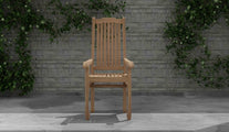 Kensington Teak Garden Carver Chair Front View