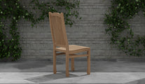 Kensington Teak Garden Dining Chair Rear Angled View