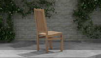 Kensington Teak Garden Dining Chair Rear Angled View