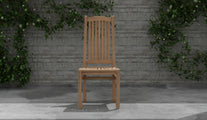 Kensington Teak Garden Dining Chair Front View