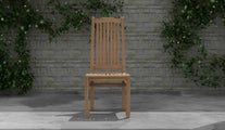 Kensington Teak Garden Dining Chair Front View