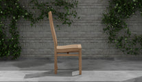 Kensington Teak Garden Dining Chair Side View