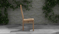 Kensington Teak Garden Dining Chair Side View