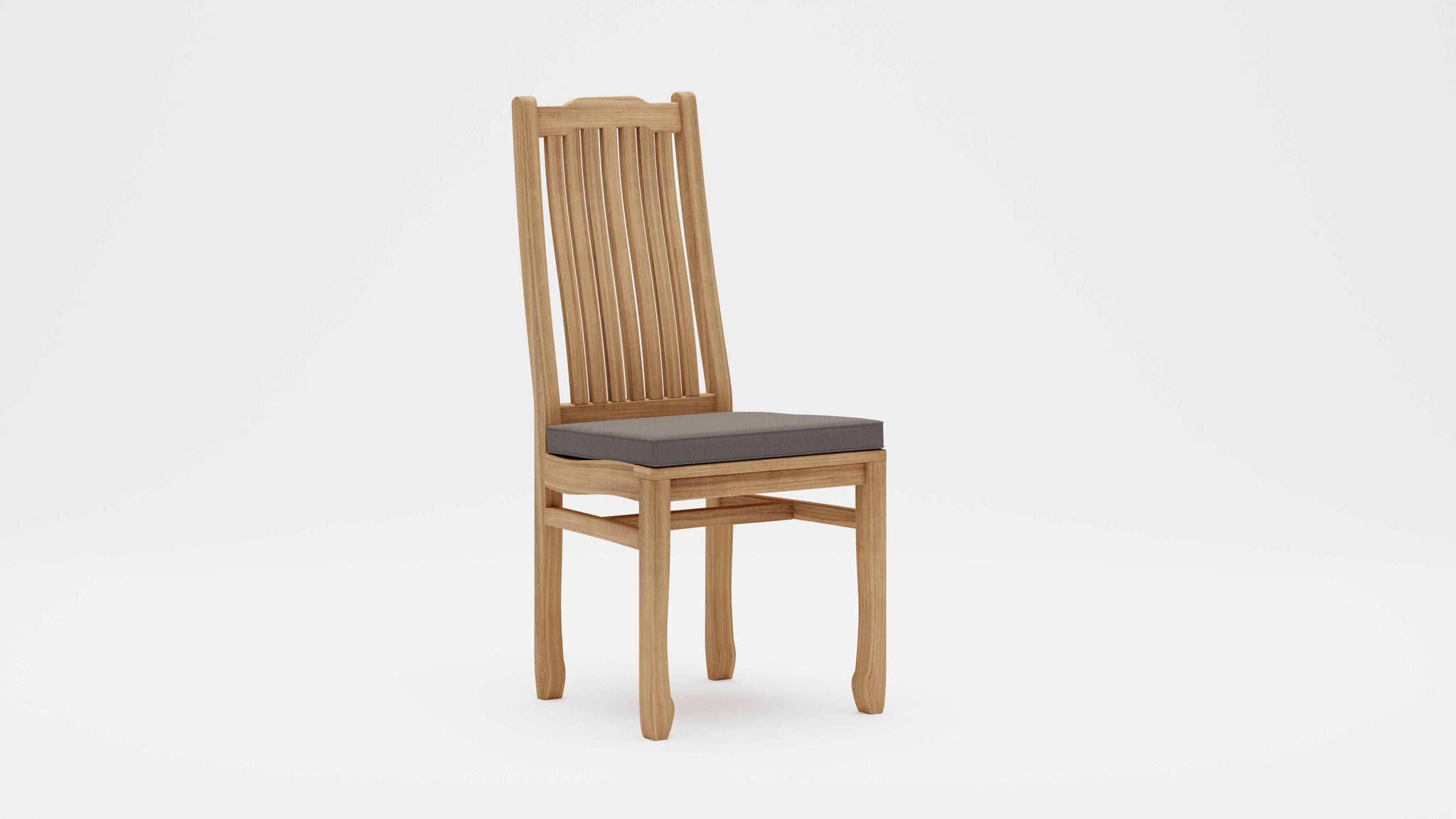 Teak Kensington Dining Chair with Light Grey Cushion