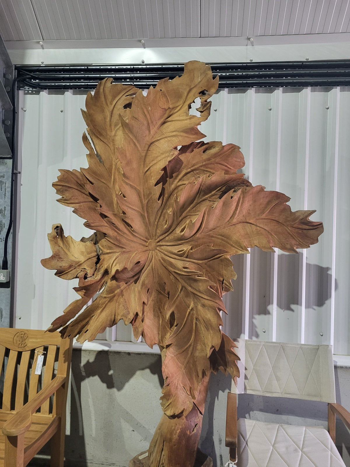 Teak Leaf Sculptures - NEW