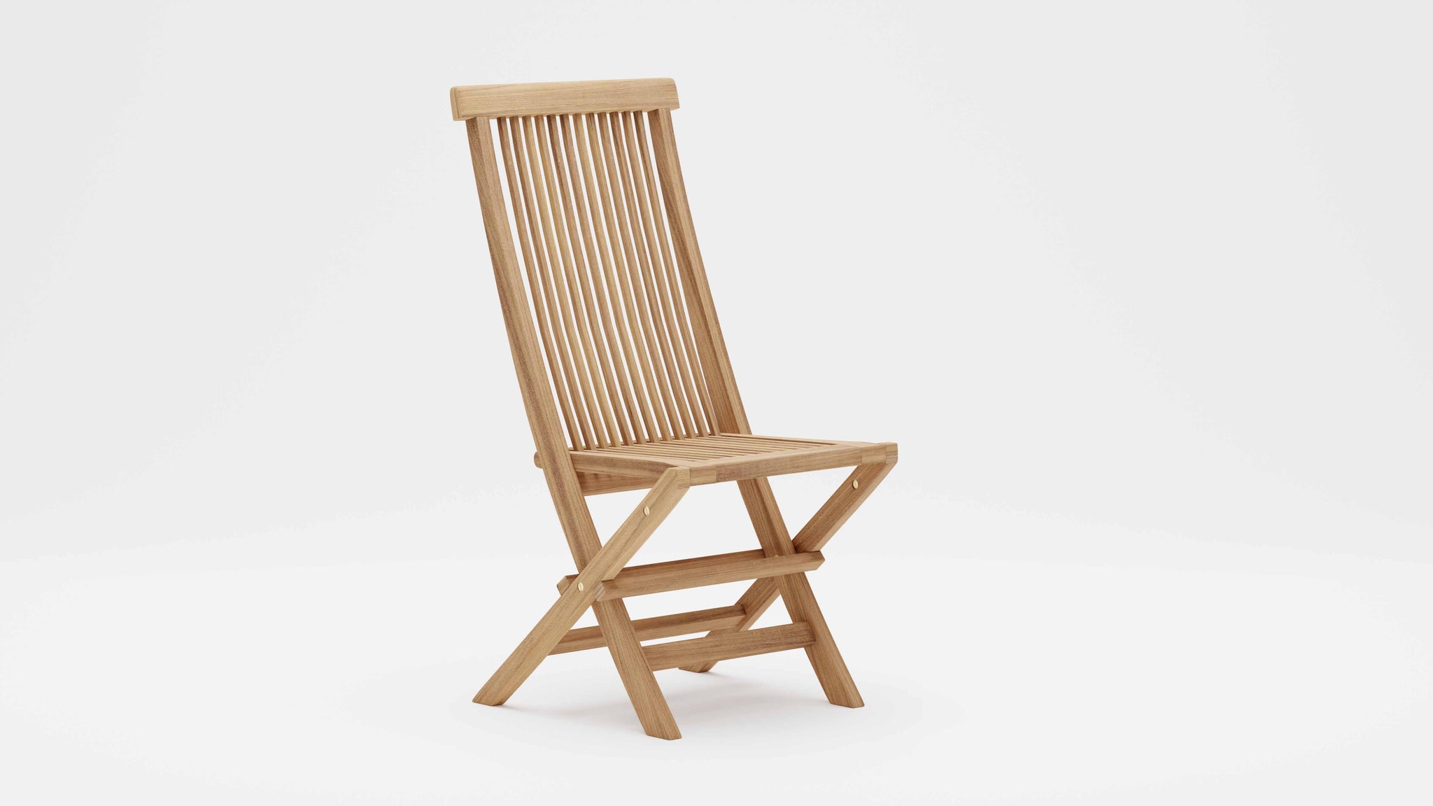 Lincoln Folding Teak Garden Dining Chair Studio Image