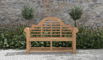 Lutyens Teak Garden Bench 130cm 2 Seater Front View