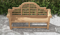 Lutyens Teak Garden Bench 150cm 3 Seater Overhead Perspective