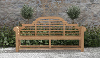 Lutyens Teak Garden Bench 180cm 3/4 Seater Front View