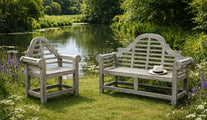 Lutyens Bench and Chair Weathered and Aged