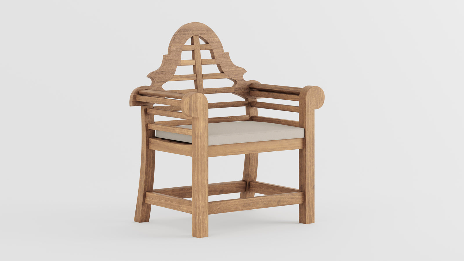 Lutyens Lounge Armchair with Ecru Cushion