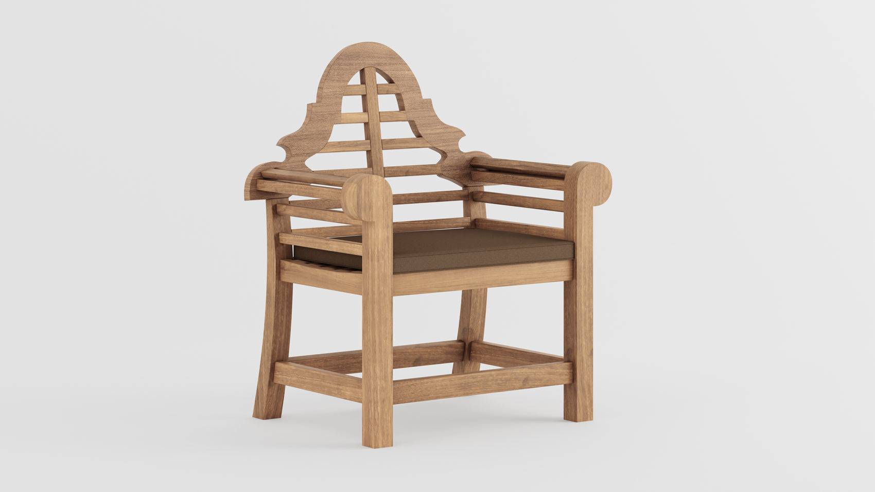 Lutyens Lounge Armchair with Taupe Cushion