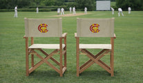 Two MCC Teak Directors Chair s Overlooking A Cricket Match