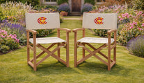 Two MCC Teak Directors Chairs In The Garden