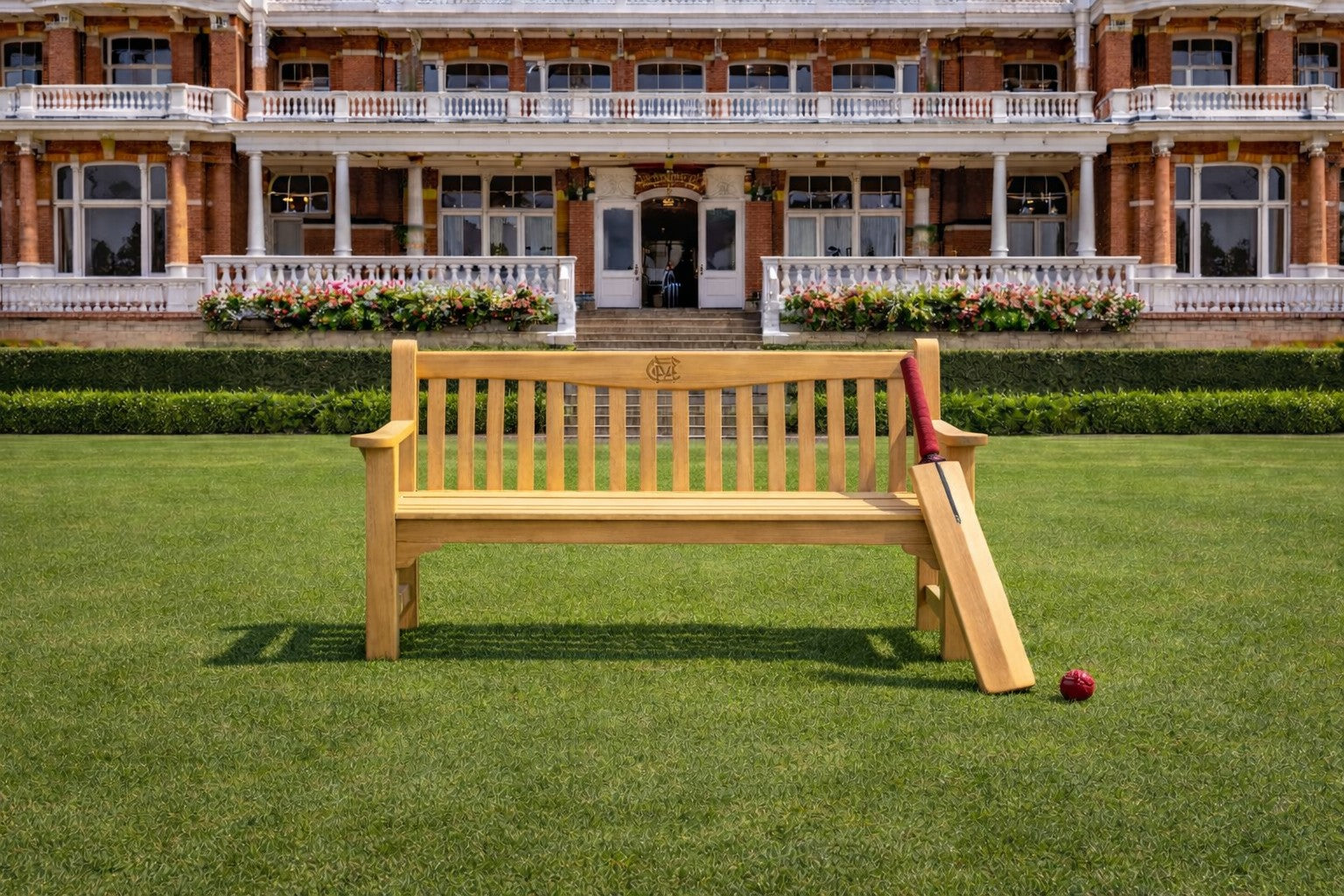 MCC Members Bench on Lawn