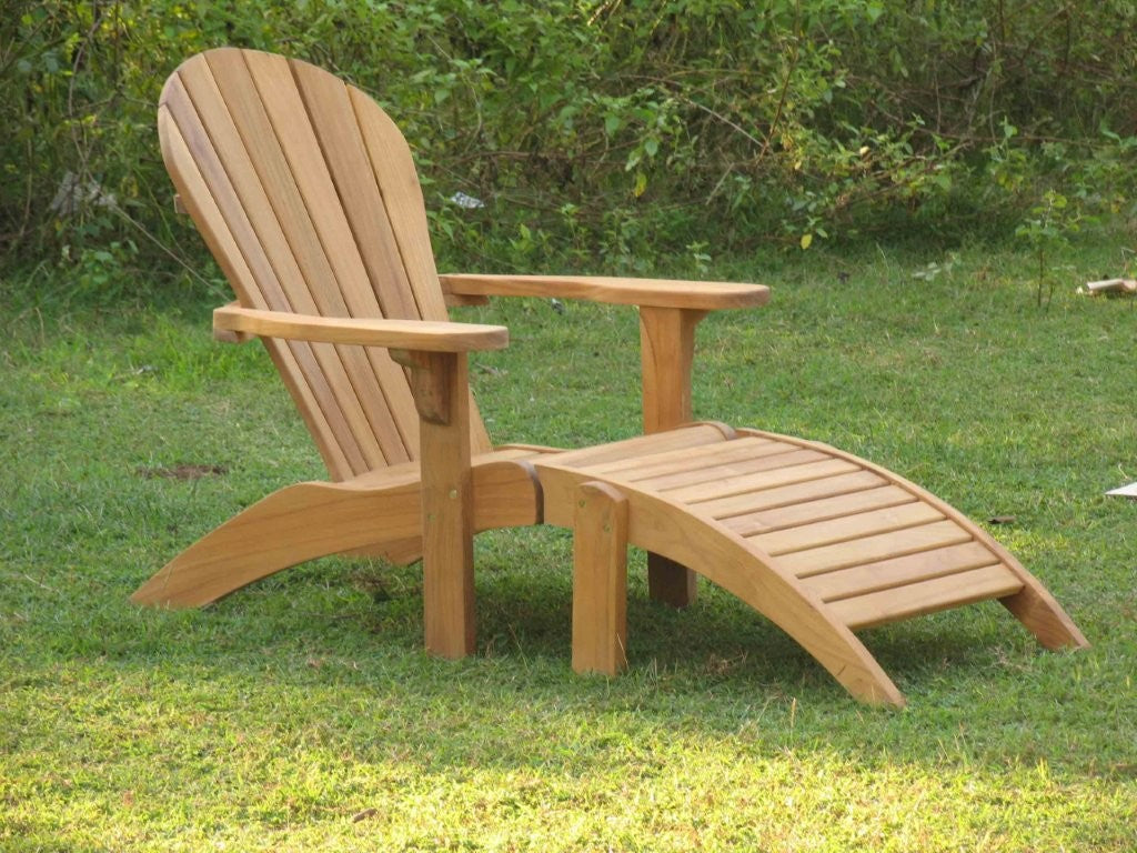 Adirondack Teak Lounger with Footstool