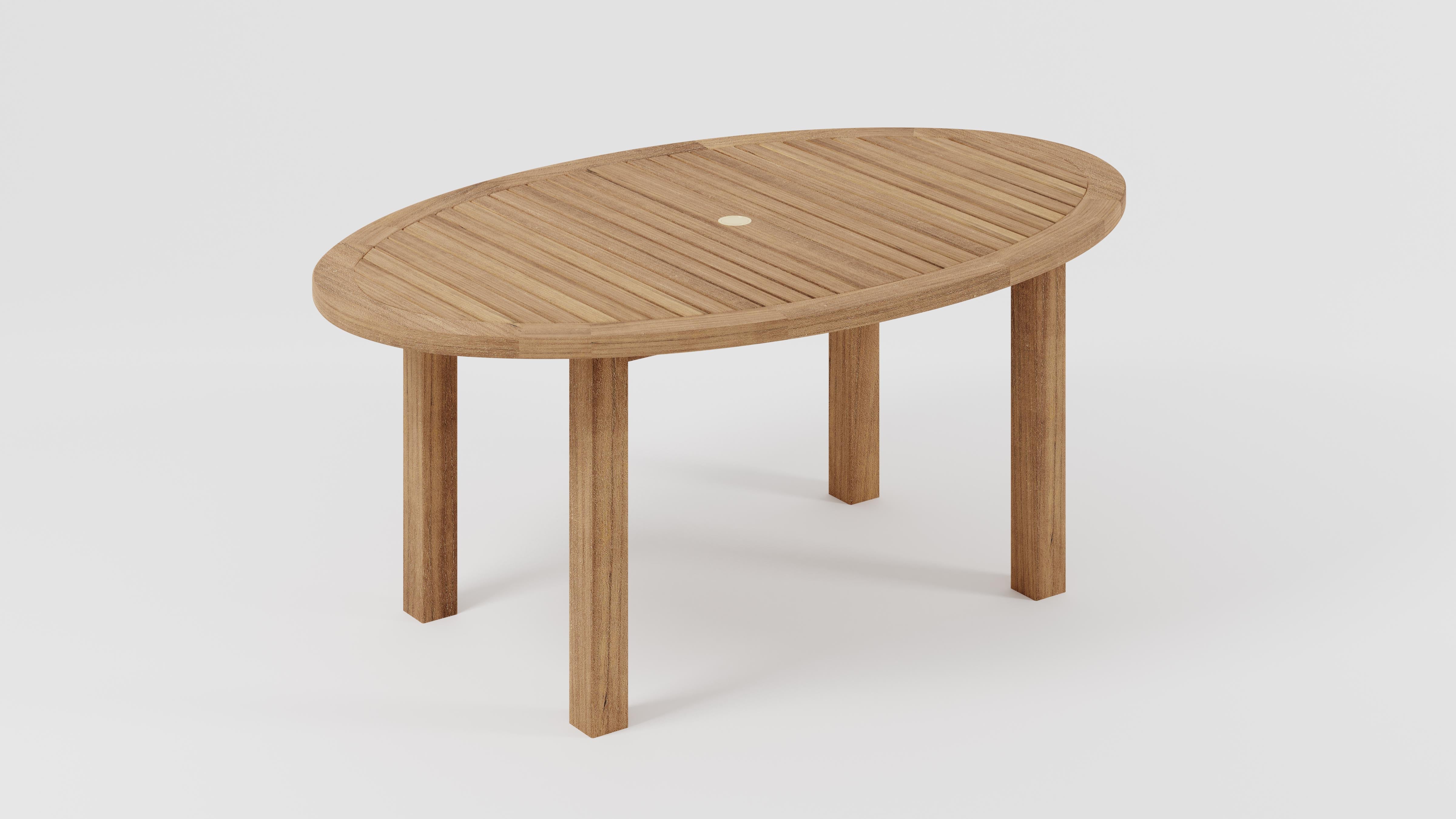 Teak Oval Garden Dining Table Studio