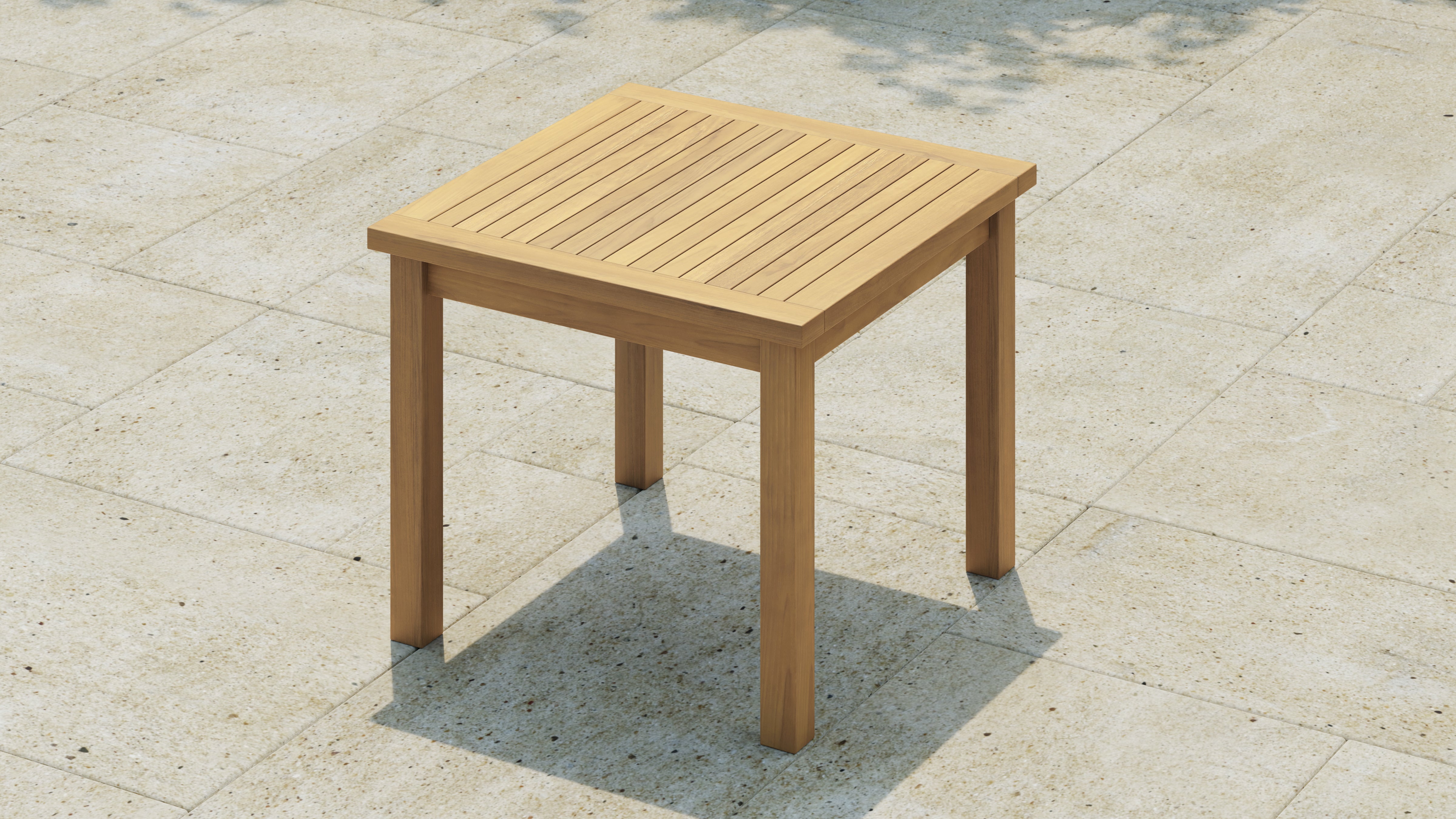 Square Garden Teak Table - no parasol hole