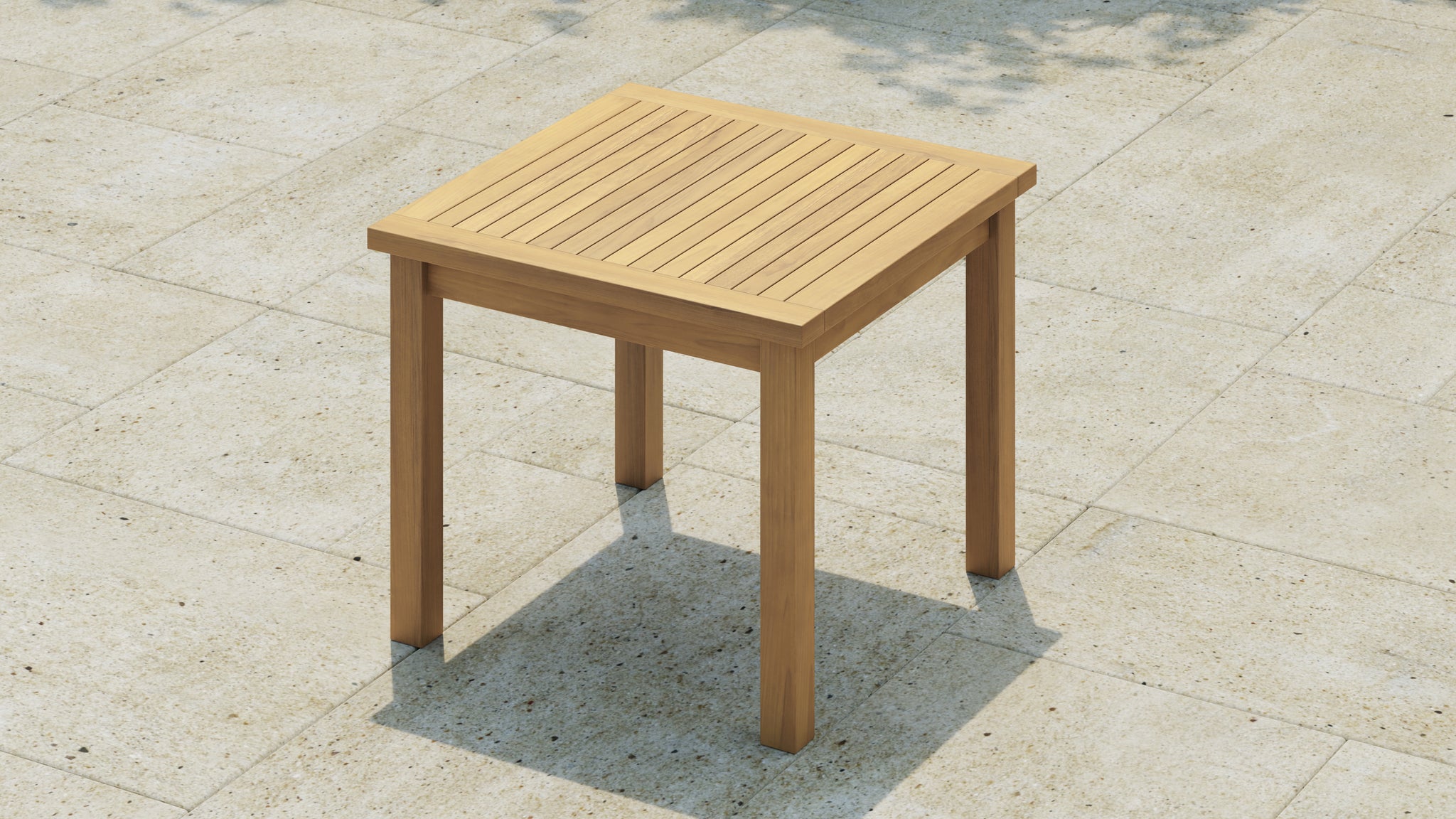 Square Garden Teak Table - no parasol hole