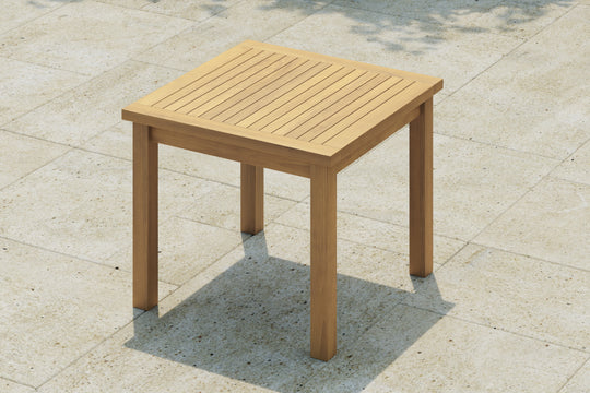 Square Garden Teak Table - no parasol hole