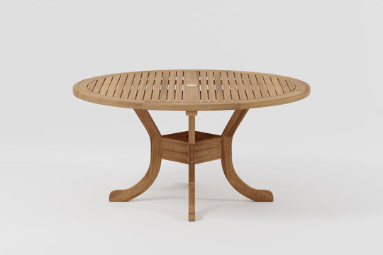 SALE - Round Pedestal Table 120cm with parasol hole (26001)