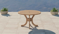 Teak Pedestal Garden Table 120cm