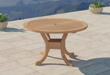 Teak Pedestal Garden Table 135cm