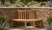 Quarter Circle Tree Bench on Patio