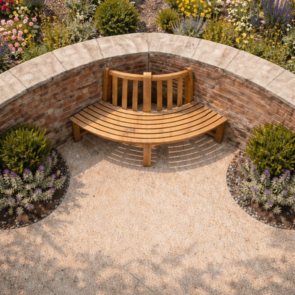 Quarter Circle Tree Bench 