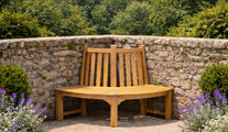 Quarter Circle Tree Bench in Garden