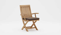 Ripon Folding Teak Garden Chair with Taupe Cushion