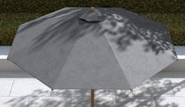 Round Parasol in Stone Grey